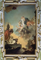 La Vierge du Carmel donnant le scapulaire au bienheureux Simon Stock, années 1740
